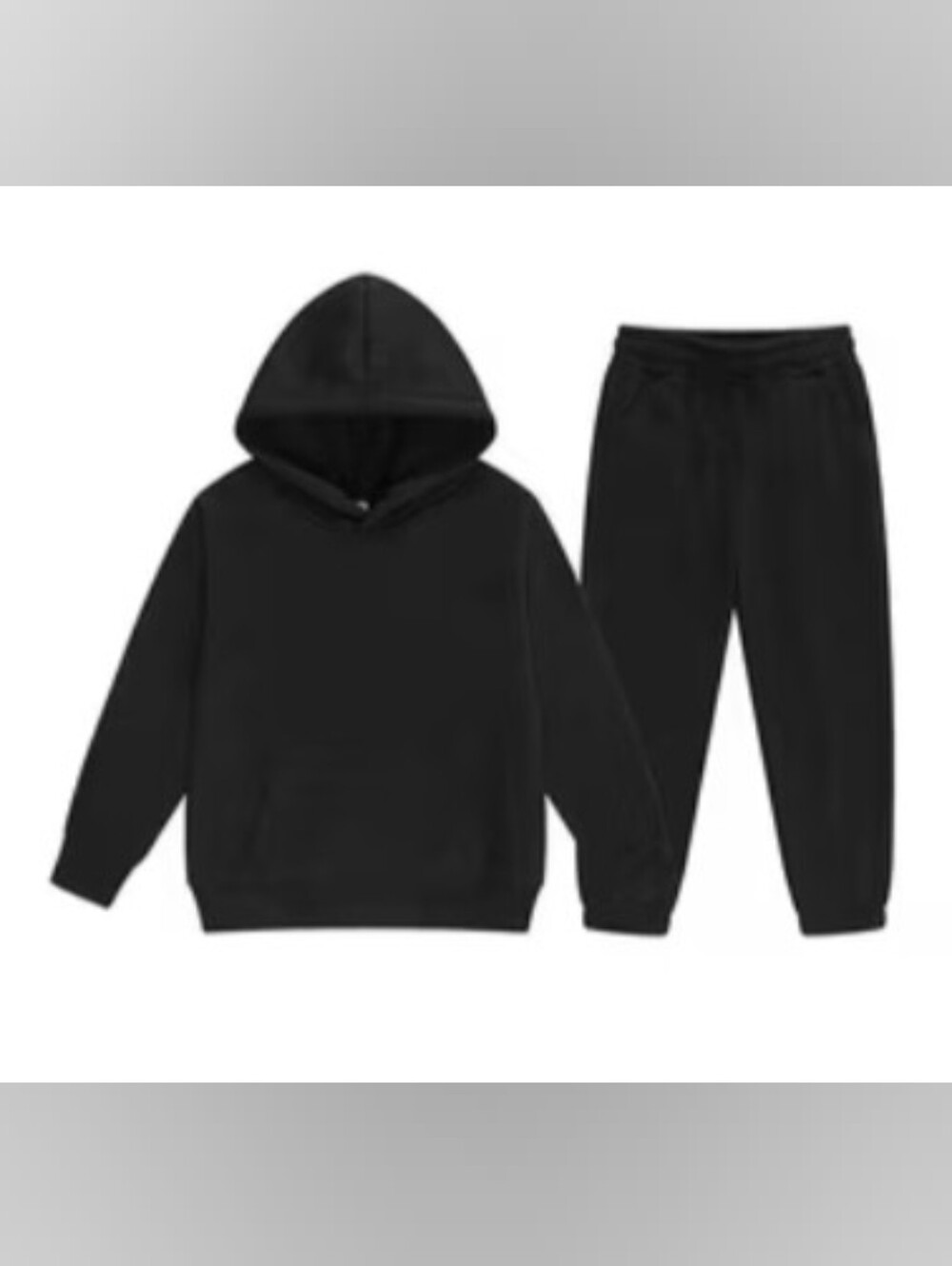 New Kids Black Hooded Sweatshirt & Jogger Set - Casual Cozy Bottoms